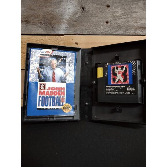 VTG Sega Genesis John Madden Football 93 Video Game EA Sports Complete - Picture 3 of 3